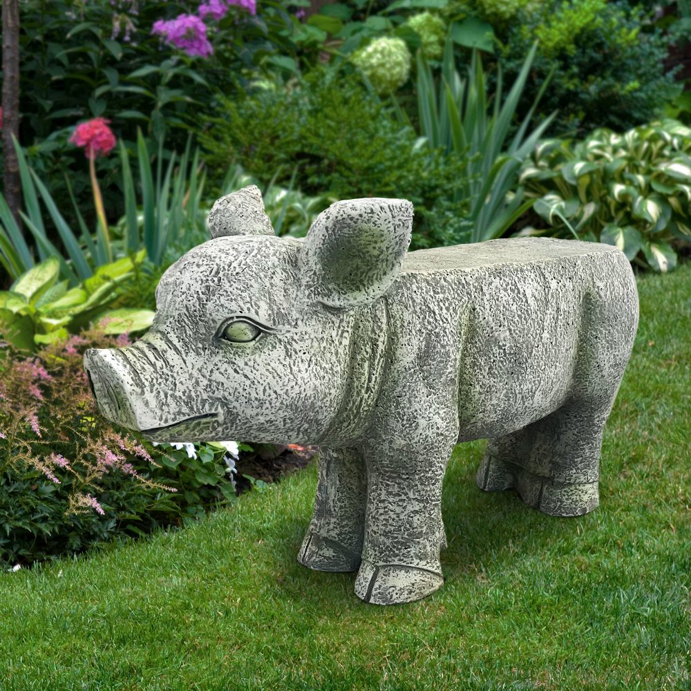 Pig Garden Bench - Angelo Decor International Inc.