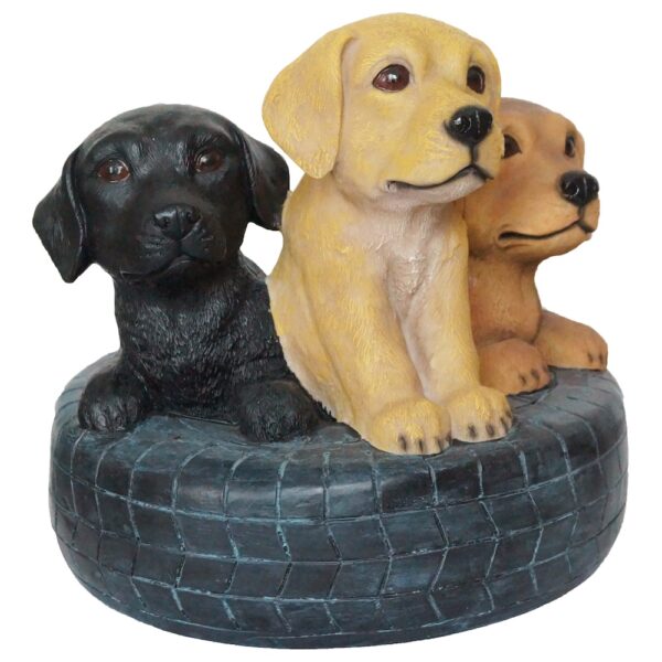 Puppies in a Tire Statue - Image 2