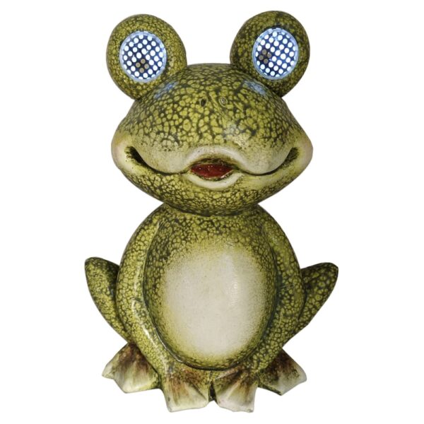 Frog with Animated Eyes Statue