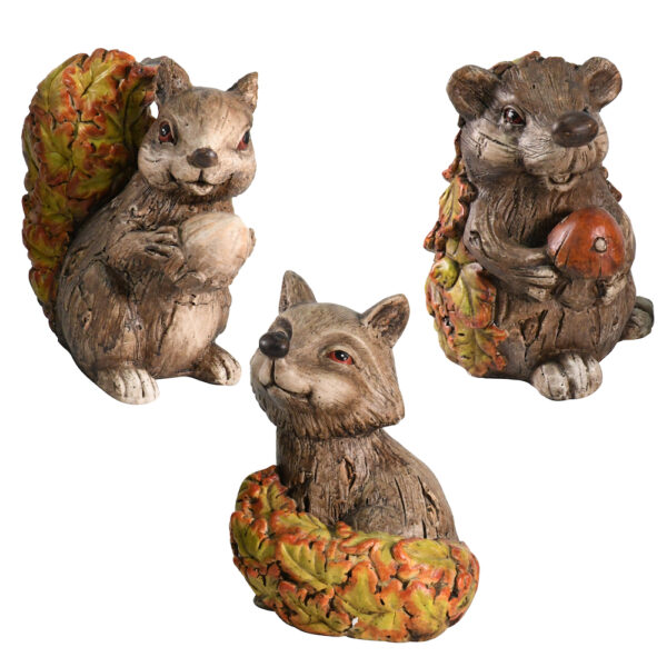 Woodland Critters Statue Set
