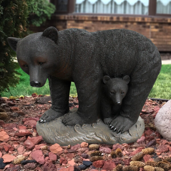 Bear with Cub Statue - Image 2