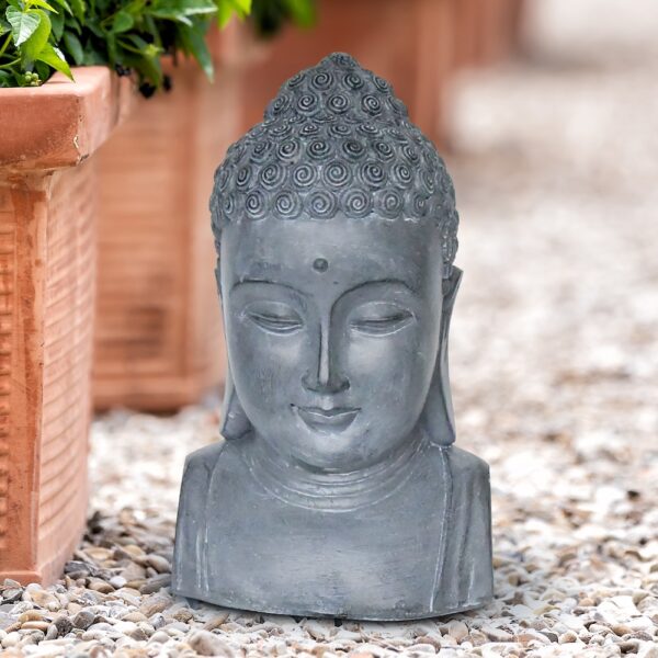 12-inch Buddha Head Statue - Image 2