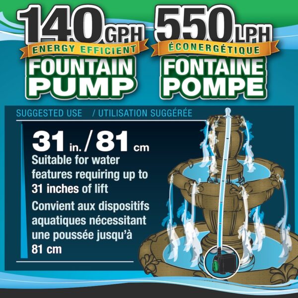 140 GPH Fountain Pump - Image 2