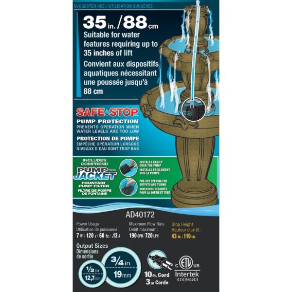 170 GPH Fountain Safe-Stop™ Pump - Image 4