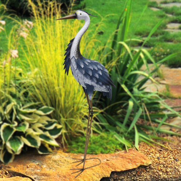 37-inch Standing Heron Statue - Image 2