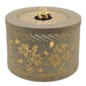 Reflecting Flowers Tabletop Fountain