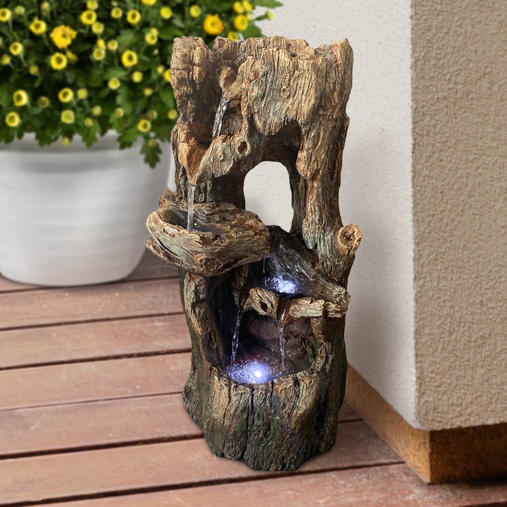 Hollow Tree Falls Fountain - Angelo Décor International Inc.